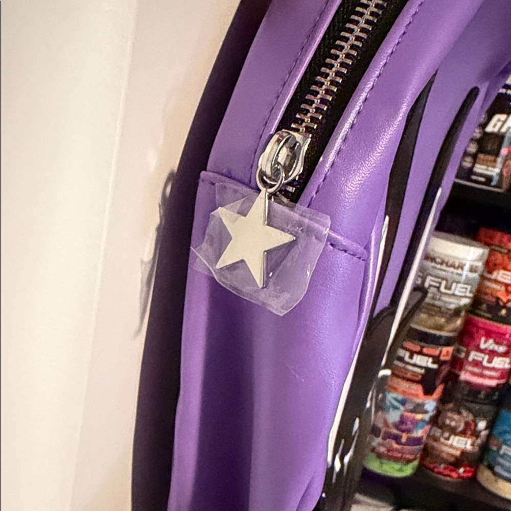 Purple and Black Bat Backpack - Picture 3 of 7